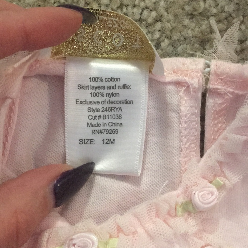 Pink Biscotti dress Sz 12mo NWT - Picture 5 of 5